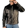 thumbnail image 1 of Reed Men's Naked Cow Leather Motorcycle Jacket 8XL Black, 1 of 6