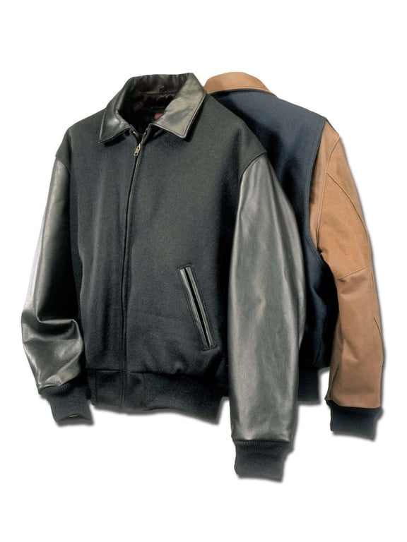 Men's Tall Executive Varsity Jacket Union 3XLTall Black