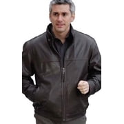 Reed Mens Winners Leather Jacket Union 2XL Brown