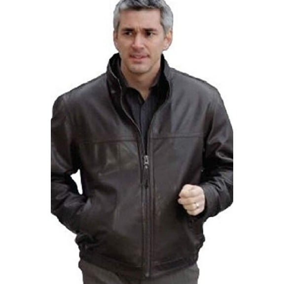 Reed Men's Winners Leather Jacket Union Small Brown