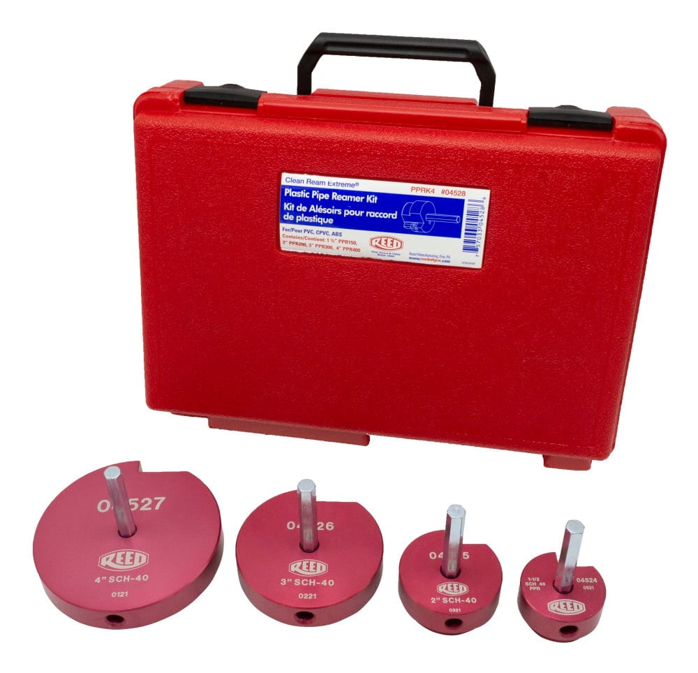 Reed Mfg Plastic Pipe Reamer Kit 4Pc