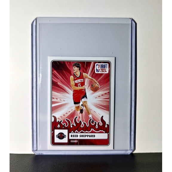 Reed Sheppard Rookie Draft 2024-25 Panini NBA #81 Sticker Card Houston Rockets