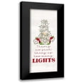 thumbnail image 1 of Reed, Tara 10x18 Black Modern Framed Museum Art Print Titled - Gnome for Christmas Sentiment vertical II-Lights, 1 of 5