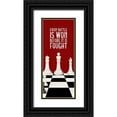 thumbnail image 1 of Reed, Tara 10x18 Black Ornate Wood Framed with Double Matting Museum Art Print Titled - Rather be Playing Chess red panel I-Every Battle, 1 of 4