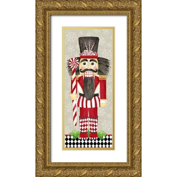 Reed, Tara 10x18 Gold Ornate Wood Framed with Double Matting Museum Art Print Titled - Nutcracker Christmas III