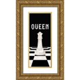 thumbnail image 1 of Reed, Tara 10x18 Gold Ornate Wood Framed with Double Matting Museum Art Print Titled - Rather be Playing Chess Pieces white panel VI-Queen, 1 of 4