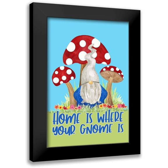 Reed, Tara 11x14 Black Modern Framed Museum Art Print Titled - Gardening Gnomes Sentiment portrait I-Home is