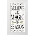 thumbnail image 1 of Reed, Tara 11x18 White Modern Wood Framed Museum Art Print Titled - Peaceful Christmas-Magic of the Season vert black text, 1 of 4