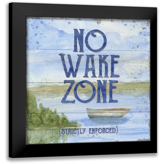 Reed, Tara 12x12 Black Modern Framed Museum Art Print Titled - Lake Living II (no wake zone)