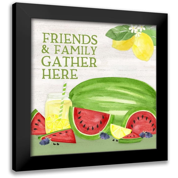 Reed, Tara 12x12 Black Modern Framed Museum Art Print Titled - Life is Sweet sentiment I-Friends Gather