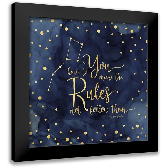 Reed, Tara 12x12 Black Modern Framed Museum Art Print Titled - Oh My Stars I Rules