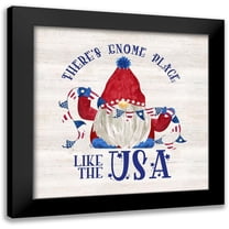 Reed, Tara 12x12 Black Modern Framed Museum Art Print Titled - Patriotic Gnomes III-USA