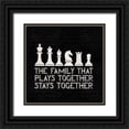 thumbnail image 1 of Reed, Tara 12x12 Black Ornate Wood Framed with Double Matting Museum Art Print Titled - Chess Sentiment black II-Family, 1 of 4