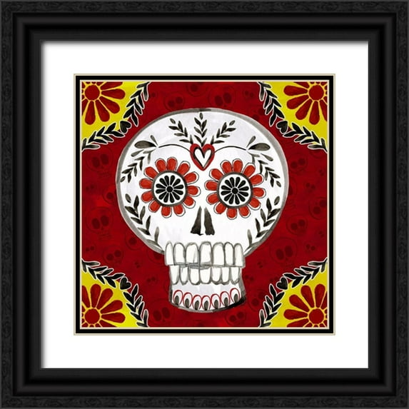Reed, Tara 12x12 Black Ornate Wood Framed with Double Matting Museum Art Print Titled - Day of the Dead IV