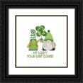 thumbnail image 1 of Reed, Tara 12x12 Black Ornate Wood Framed with Double Matting Museum Art Print Titled - Luck of the Gnomes III-Four Leaf Clover, 1 of 4