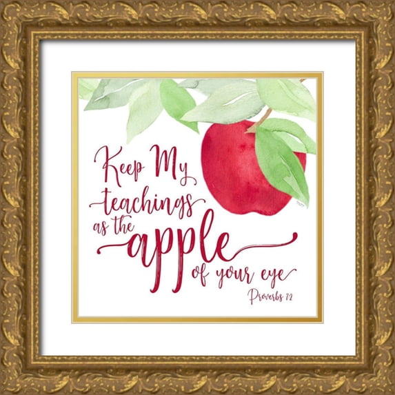 Reed, Tara 12x12 Gold Ornate Wood Framed with Double Matting Museum Art Print Titled - Fruit of the Spirit III-Teachings