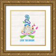 thumbnail image 1 of Reed, Tara 12x12 Gold Ornate Wood Framed with Double Matting Museum Art Print Titled - Gnomes of Summer sentiment V-Dream, 1 of 4