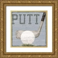thumbnail image 1 of Reed, Tara 12x12 Gold Ornate Wood Framed with Double Matting Museum Art Print Titled - Golf Days neutral VI-Putt, 1 of 4
