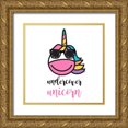 thumbnail image 1 of Reed, Tara 12x12 Gold Ornate Wood Framed with Double Matting Museum Art Print Titled - Happy Unicorn IV, 1 of 4