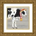 thumbnail image 1 of Reed, Tara 12x12 Gold Ornate Wood Framed with Double Matting Museum Art Print Titled - Intellectual Animals I Cow and Bell, 1 of 4