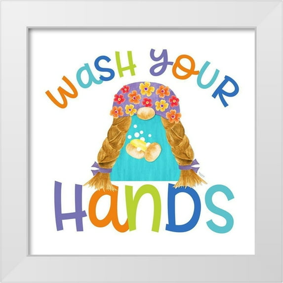 Reed, Tara 12x12 White Modern Wood Framed Museum Art Print Titled - Bathroom Gnomes II