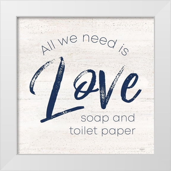 Reed, Tara 12x12 White Modern Wood Framed Museum Art Print Titled - Bathroom Humor III-Love