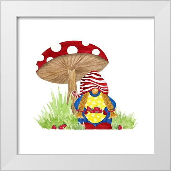 Reed, Tara 12x12 White Modern Wood Framed Museum Art Print Titled - Gardening Gnomes V
