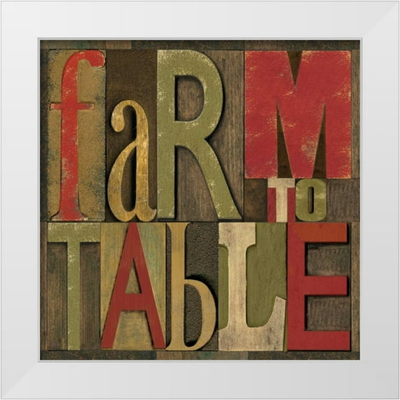 Reed, Tara 12x12 White Modern Wood Framed Museum Art Print Titled - Printers Block Farm To Table I