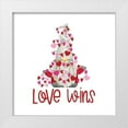 thumbnail image 1 of Reed, Tara 12x12 White Modern Wood Framed Museum Art Print Titled - Valentine  Gnomes on white VII-Love Wins, 1 of 4