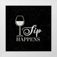 thumbnail image 1 of Reed, Tara 12x12 White Modern Wood Framed Museum Art Print Titled - Wine Humor black III-Sip Happens, 1 of 4