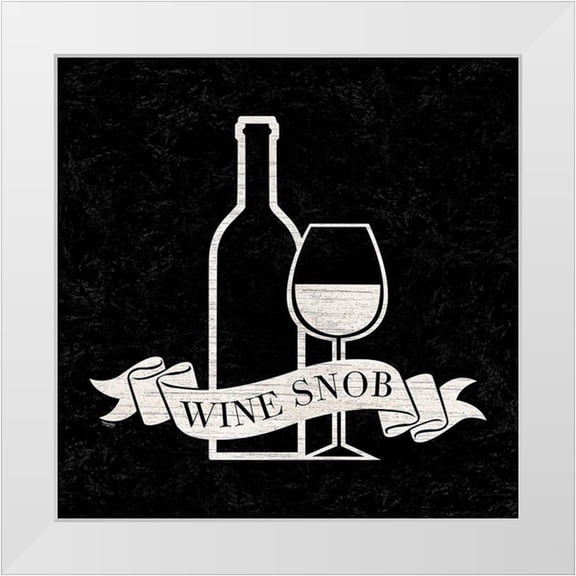 Reed, Tara 12x12 White Modern Wood Framed Museum Art Print Titled - Wine Humor black V-Wine Snob
