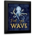 thumbnail image 1 of Reed, Tara 12x14 Black Modern Framed Museum Art Print Titled - Deep Blue Sea IX on Navy, 1 of 5