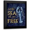 thumbnail image 1 of Reed, Tara 12x14 Black Modern Framed Museum Art Print Titled - Deep Blue Sea XIV on Gold, 1 of 5