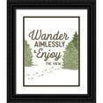 thumbnail image 1 of Reed, Tara 12x14 Black Ornate Wood Framed with Double Matting Museum Art Print Titled - Lost in Woods portrait IV-Wander, 1 of 4