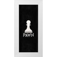 thumbnail image 1 of Reed, Tara 12x24 White Modern Wood Framed Museum Art Print Titled - Chess Piece vertical black VI-Pawn, 1 of 4