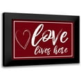 thumbnail image 1 of Reed, Tara 14x11 Black Modern Framed Museum Art Print Titled - Valentines landscape sentiment V-Love Lives Here, 1 of 5