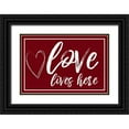 thumbnail image 1 of Reed, Tara 14x11 Black Ornate Wood Framed with Double Matting Museum Art Print Titled - Valentines  landscape sentiment V-Love Lives Here, 1 of 4