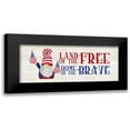 thumbnail image 1 of Reed, Tara 14x8 Black Modern Framed Museum Art Print Titled - Patriotic Gnomes panel I-Land of the Free, 1 of 5