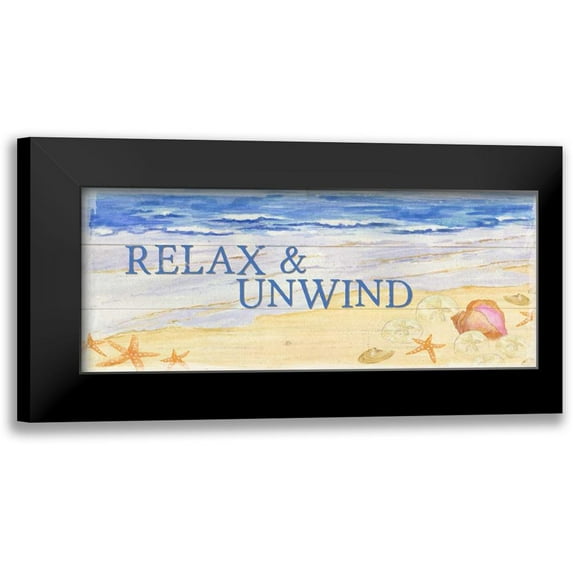 Reed, Tara 14x8 Black Modern Framed Museum Art Print Titled - Savor the Sea Panel I