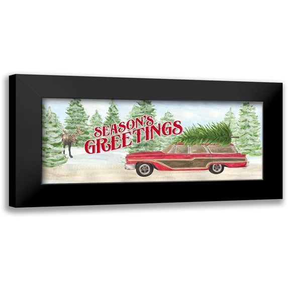 Reed, Tara 14x8 Black Modern Framed Museum Art Print Titled - Sleigh Bells Ring-Tree Day