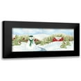 thumbnail image 1 of Reed, Tara 14x8 Black Modern Framed Museum Art Print Titled - Snowman Christmas panel II, 1 of 5