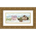 thumbnail image 1 of Reed, Tara 14x8 Gold Ornate Wood Framed with Double Matting Museum Art Print Titled - Christmas Barn panel II, 1 of 4