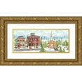 thumbnail image 1 of Reed, Tara 14x8 Gold Ornate Wood Framed with Double Matting Museum Art Print Titled - Christmas Village panel I, 1 of 4