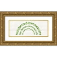thumbnail image 1 of Reed, Tara 14x8 Gold Ornate Wood Framed with Double Matting Museum Art Print Titled - Shamrock  Rainbows panel III, 1 of 4