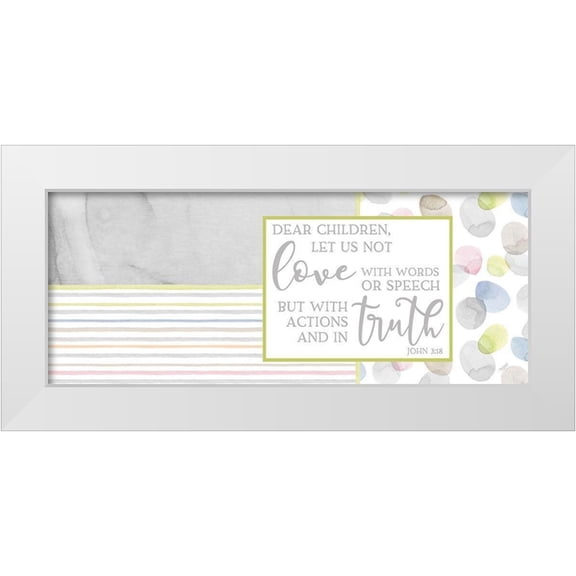 Reed, Tara 14x8 White Modern Wood Framed Museum Art Print Titled - Girl Inspiration panel I-Actions and Truth