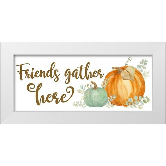 Reed, Tara 14x8 White Modern Wood Framed Museum Art Print Titled - Pumpkin Tranquility panel I