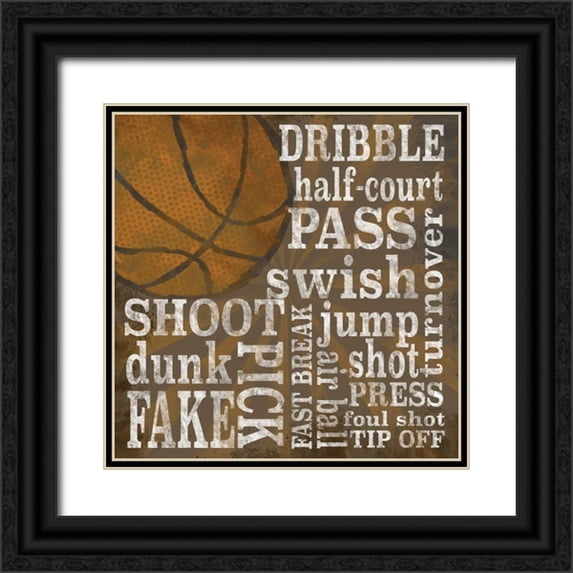 Reed, Tara 15x15 Black Ornate Wood Framed with Double Matting Museum Art Print Titled - All Star Sports IV