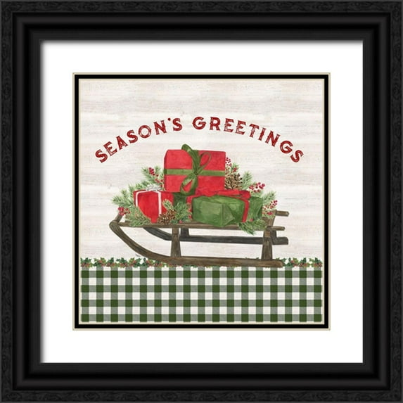 Reed, Tara 15x15 Black Ornate Wood Framed with Double Matting Museum Art Print Titled - Season of Giving X