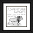 thumbnail image 1 of Reed, Tara 15x15 Black Ornate Wood Framed with Double Matting Museum Art Print Titled - Serengeti Sentiment neutral III-Lion, 1 of 4