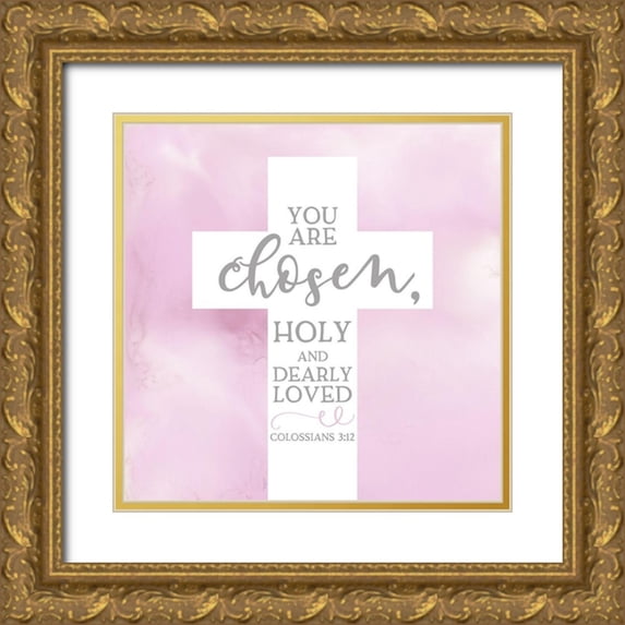 Reed, Tara 15x15 Gold Ornate Wood Framed with Double Matting Museum Art Print Titled - Girl Inspiration IV-Chosen